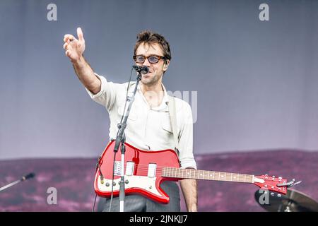 Die Impfungen, die am 18.. Juni 2022 im Eirias Stadium in Colwyn Bay, Nordwales, durchgeführt wurden. Stockfoto