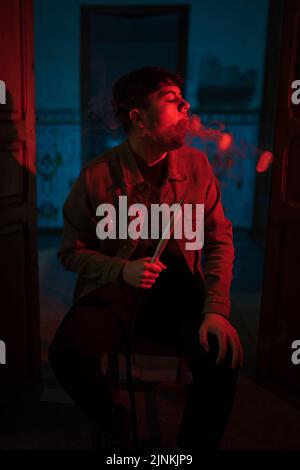 Nachtleben, rauchen, Shisha, Nightlife, Partys, Partys, Partynächte, Wasserpfeifen Stockfoto