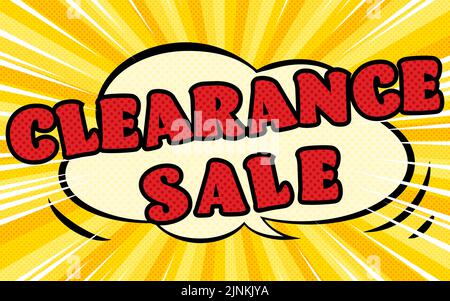 Illustrationsmaterial: Amerikanischer Comic-Stil, Pop-Ballons und Hintergrund aus Punkten und konzentrierten Linien Stock Vektor