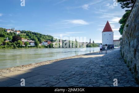 passau, Gasthof, schaiblingsturm, wallfahrtskirche mariahilf, Passaus, gasthäuser Stockfoto