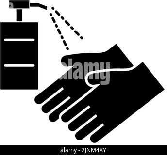 Abbildung der Sprayhanddesinfektion Stock Vektor