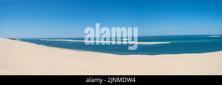 Panoramablick auf die Düne von Pilat Arcachon Burdeos Frankreich Stockfoto