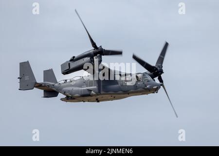 US Air Force V-22 Osprey in der Luft auf der Royal International Air Tattoo 2022 Stockfoto