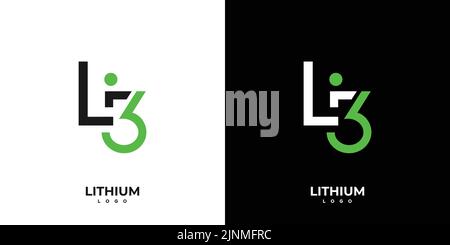 Modernes und professionelles Lithium-Logo-Design Stock Vektor