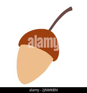Vektorgrafiken-Clipart-Illustration. Acorn isoliert auf weißem Hintergrund. Stock Vektor