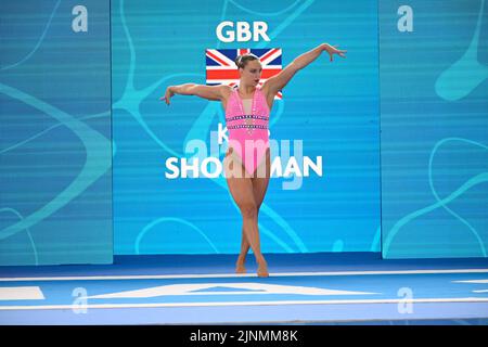 Rom, Italien. 12. August 2022. 12.. August 2022; Rom, Italien: Shortman Kate im Solo-Synchronschwimmen während der Schwimmeuropameisterschaften 2022, in Rom, Italien Credit: Action Plus Sports Images/Alamy Live News Stockfoto