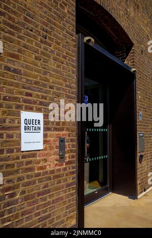 Queer Britain Museum London. Queer Britain ist ein Museum der britischen LGBTQ-Geschichte und -Kultur im 2 Granary Square Kings Cross Central London. Öffnen Sie 2022. Stockfoto