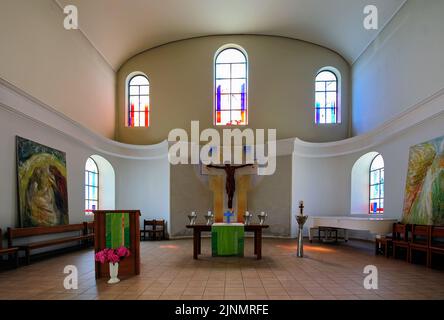 Innenraum der lutherischen Kirche St. Cathrine in Kiew Ukraine Stockfoto