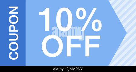 Ein einfacher 10% Rabattcoupon zum Einkaufen Stock Vektor