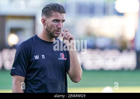 Helmond, Niederlande. 12. August 2022. HELMOND, NIEDERLANDE - 12. AUGUST: Peter van Ooijen von Helmond Sport während des niederländischen Keukenkampioendivisie-Spiels zwischen Helmond Sport und AZ U23 im Helmond Sport Stadium am 12. August 2022 in Helmond, Niederlande (Foto von Joris Verwijst/Orange Picics) Credit: Orange Pics BV/Alamy Live News Stockfoto