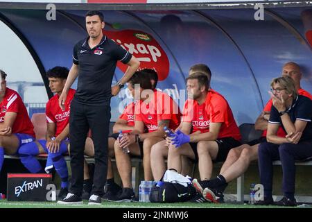 Helmond, Niederlande. 12. August 2022. HELMOND, NIEDERLANDE - 12. AUGUST: Während des niederländischen Keukenkampioendivisie-Spiels zwischen Helmond Sport und AZ U23 im Helmond Sport Stadium am 12. August 2022 in Helmond, Niederlande (Foto von Joris Verwijst/Orange Picics) Credit: Orange Pics BV/Alamy Live News Stockfoto