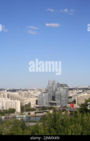 Tours Citylights et le Trident. Les Tours du Pont de Sèvres. Vue du Parc de Saint-Cloud. Saint-Cloud. Ile-de-France. Frankreich. Europa. Stockfoto