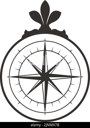 Ein einfacher Retro-Orientierungsmagnet Stock Vektor