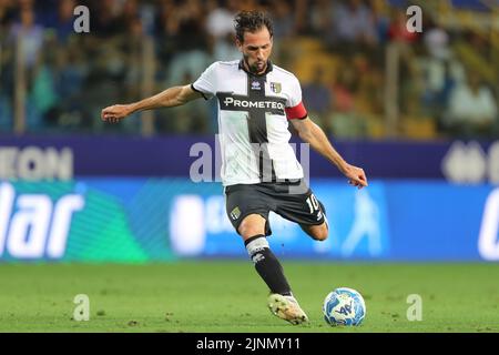 Parma, Italien. 12. August 2022. Franco Vazquez (PARMA CALCIO) während Parma Calcio gegen SSC Bari, Italienisches Fußballspiel der Serie B in Parma, Italien, August 12 2022 Quelle: Independent Photo Agency/Alamy Live News Stockfoto