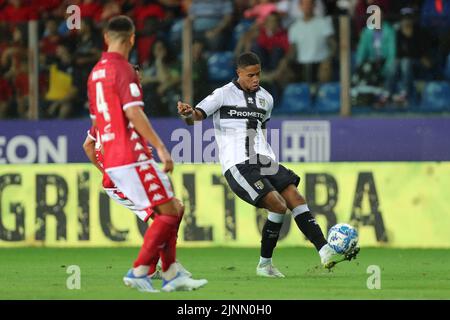 Parma, Italien. 12. August 2022. Jayden Oosterwolde (PARMA CALCIO) während Parma Calcio gegen SSC Bari, Italienisches Fußballspiel der Serie B in Parma, Italien, August 12 2022 Quelle: Independent Photo Agency/Alamy Live News Stockfoto