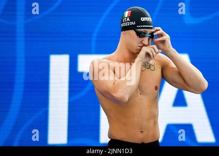 Roma, Italien. 12. August 2022. POGGIO Federico ITA ITALY100m Breaststroke Men Final Swimming Roma, 12/8/2022 Stadio del Nuoto XXVI len European Championships Roma 2022 Foto Andrea Staccioli/Deepbluemedia/Insidefoto Kredit: Insidefoto di andrea staccioli/Alamy Live News Stockfoto