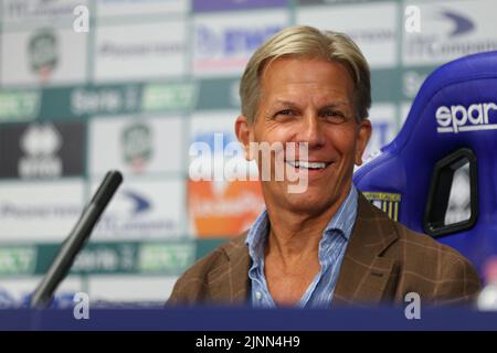 Parma, Italien. 12. August 2022. Kyle Krause Präsident (PARMA CALCIO) während Parma Calcio gegen SSC Bari, Italienisches Fußballspiel der Serie B in Parma, Italien, August 12 2022 Quelle: Independent Photo Agency/Alamy Live News Stockfoto