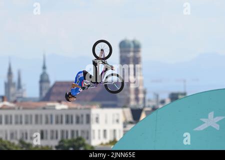 Iveta Miculycova (Tschechische Republik). BMX Freestyle Women Giold Medal. Europameisterschaften München 2022 Stockfoto