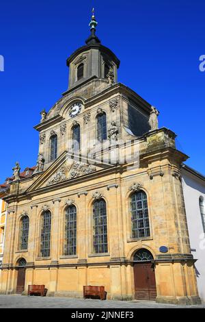 Die Spitalkirche im Zentrum von Bayreuth. Bayreuth, Oberfranken, Bayern, Deutschland Stockfoto