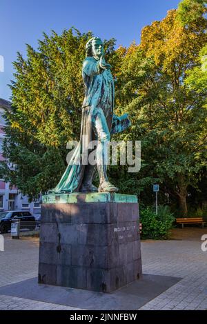 Schiller-Denkmal am Schillerplatz, Mannheim, Rhein, Neckar, Baden-Württemberg, Südwest-Deutschland, Deutschland Stockfoto