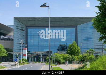 Portalhaus Messe Frankfurt, West Gate, Straße der Nationen, Frankfurt am Main, Hessen, Deutschland Stockfoto