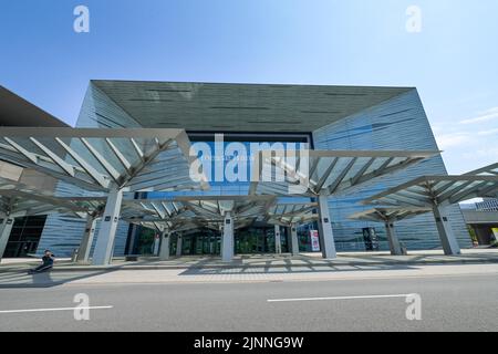 Portalhaus Messe Frankfurt, West Gate, Straße der Nationen, Frankfurt am Main, Hessen, Deutschland Stockfoto