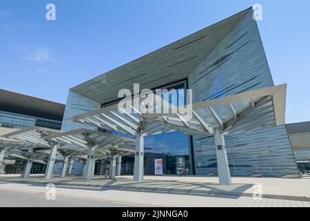 Portalhaus Messe Frankfurt, West Gate, Straße der Nationen, Frankfurt am Main, Hessen, Deutschland Stockfoto