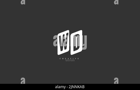 Buchstabenbuchstaben Initialen Monogramm-Logo WD DW W D Stock Vektor