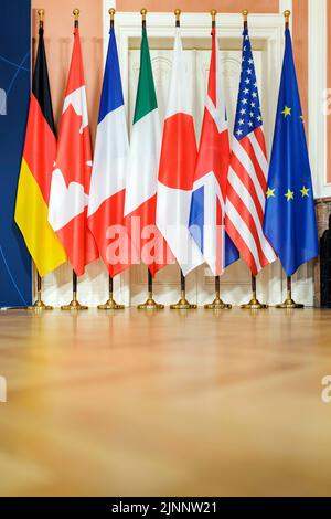 Berlin, Deutschland. 13.. Mai 2022. Impressionen vom Außenministertreffen G7 in Weissenhaus, 13. Mai 2022. Kredit: dpa/Alamy Live Nachrichten Stockfoto