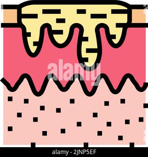 Hyperpigmentierung Akne Narbe Farbe Symbol Vektor Illustration Stock Vektor