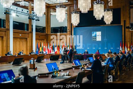 Berlin. 15.. Mai 2022. Informelles Treffen der NATO-Außenminister am 15. Mai 2022 in Berlin. Kredit: dpa/Alamy Live Nachrichten Stockfoto