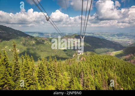 Kasprowy Wierch und Seilbahn in der Tatra, Polen, Europa Stockfoto