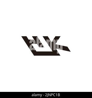Buchstabe hk einfache geometrische Linie Logo Vektor Stock Vektor