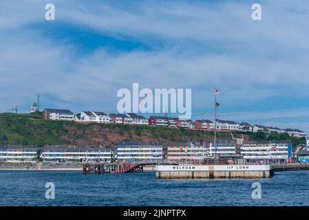 Hotels auf der Hochseeinsel und dem Kurort Helgoland, Nordsee, Schleswig-Holstein, Norddeutschland, Stockfoto