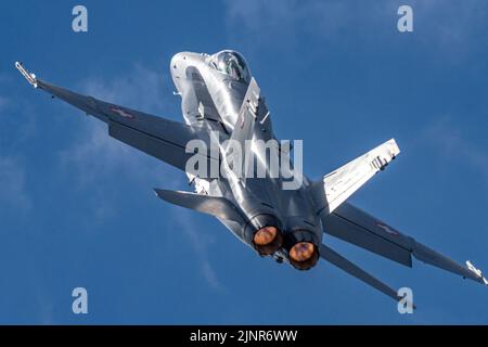 F/A-18-Demo der Schweizer Luftwaffe Stockfoto