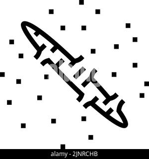 Abbildung des Symbols für hypertrophe Narbenlinien Stock Vektor