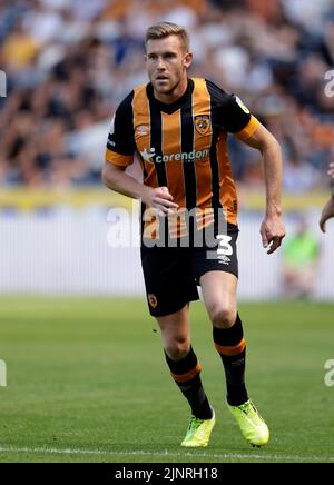 Hull City's Callum Elder während des Sky Bet Championship-Spiels im MKM Stadium, Hull. Bilddatum: Samstag, 13. August 2022. Stockfoto