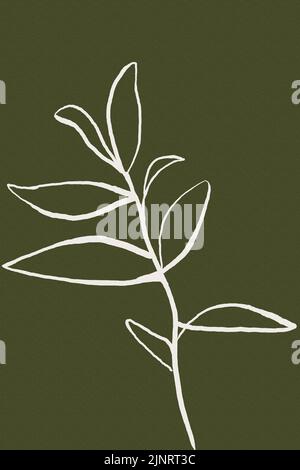 Abstrakt Beige Blatt Wandkunst. Poster und Drucke Nordische Wandbilder Kunstdruck. Stockfoto