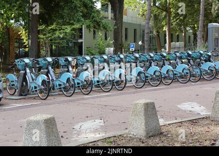 Vélib' Métropole. Location de vélos en libre-Service. Ville d’Avray. Ile-de-France. Frankreich. Europa. Stockfoto