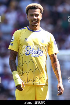 Birmingham, England, 13.. August 2022. DELE Alli von Everton während des Premier League-Spiels in Villa Park, Birmingham. Bildnachweis sollte lauten: Darren Staples / Sportimage Stockfoto