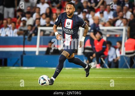Paris, Frankreich, Frankreich. 13. August 2022. NEYMAR JR von PSG während des Ligue 1-Spiels zwischen Paris Saint-Germain (PSG) und Montpellier Herault Sport Club (MHSC) im Stadion Parc des Princes am 13. August 2022 in Paris, Frankreich. (Bild: © Matthieu Mirville/ZUMA Press Wire) Stockfoto