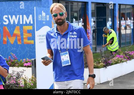 Rom, Italien. 11. August 2022. Massimiliano Rosolino nimmt an der Aquatic Europameisterschaft Rom 2022 in Forom Italico Teil. Kredit: SOPA Images Limited/Alamy Live Nachrichten Stockfoto