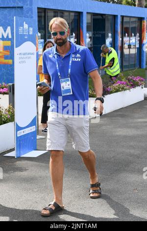 Rom, Italien. 11. August 2022. Massimiliano Rosolino nimmt an der Aquatic Europameisterschaft Rom 2022 in Forom Italico Teil. (Foto: Mario Cartelli/SOPA Images/Sipa USA) Quelle: SIPA USA/Alamy Live News Stockfoto