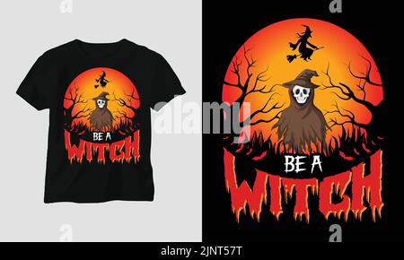 Halloween Day Special T-Shirt Grafik mit „Halloween“ Design-Vektor Grafik-Design-T-Shirt, mag, Aufkleber, Wandmatte, etc. Design-Vektor Grafik Stock Vektor