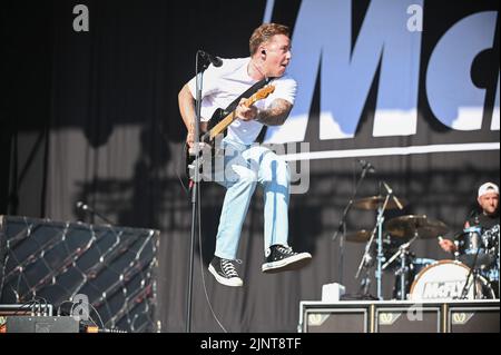 13. August 2022, Docaser, South Yorkshire, USA: McFly Performing at Doncaster Racecourse , UK , 13.08.2022 (Bildnachweis: © Robin Burns/ZUMA Press Wire) Stockfoto