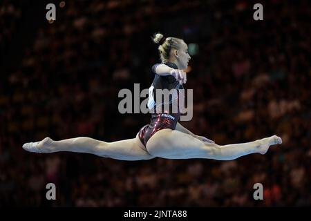 Alice D'Amato (Italien, Goldmedaille). Europameisterschaften München 2022: Künstlerische Gymnastik, Finale der Frauenmannschaft Stockfoto