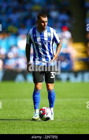 Hillsborough Stadium, Sheffield, England - 13.. August 2022 Jack Hunt (32) of Sheffield Mittwoch - während des Spiels Sheffield Mittwoch V Charlton, Sky Bet League One, 2022/23, Hillsborough Stadium, Sheffield, England - 13.. August 2022 Credit: Arthur Haigh/WhiteRoseFotos/Alamy Live News Stockfoto