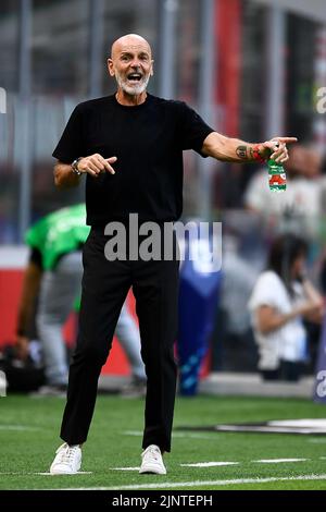 Mailand, Italien. 13. August 2022. Während der Serie A Fußballspiel zwischen AC Mailand und Udinese Calcio. Kredit: Nicolò Campo/Alamy Live Nachrichten Stockfoto