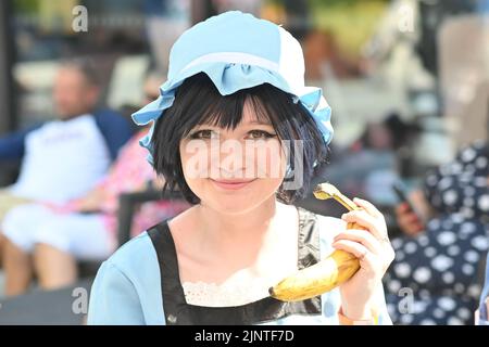 Hunderte von Ständen und Live-Performances, Teilnehmer als Anime, nahmen an der Anime & Gaming Con 2022, Novotel London West, London, Großbritannien, Teil. - 13. August 2022. Stockfoto