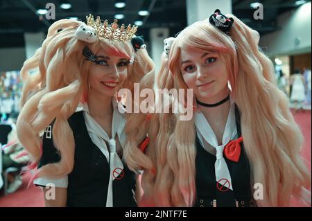 Hunderte von Ständen und Live-Performances, Teilnehmer als Anime, nahmen an der Anime & Gaming Con 2022, Novotel London West, London, Großbritannien, Teil. - 13. August 2022. Stockfoto